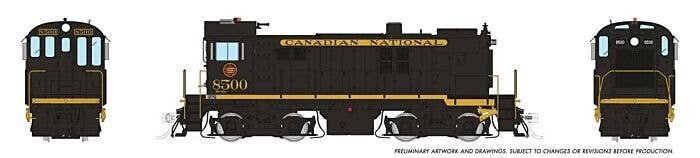 MLW S13 - Standard DC -- Canadian National 8500 (As-Delivered, black, yellow), HO, Rapido Trains Inc 36008