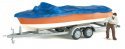 Motorboat w/Cover on Trailer, HO, Preiser Kg 33255