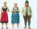 People in Bavarian Costume -- 2 Women & 1 Man, G, Preiser Kg 44921