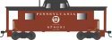 PRR Class N8 Steel Center-Cupola Cabin Car (Caboose) - Ready to Run -- Pennsylvania Rai, HO, Bowser Manufacturing Co. 43425