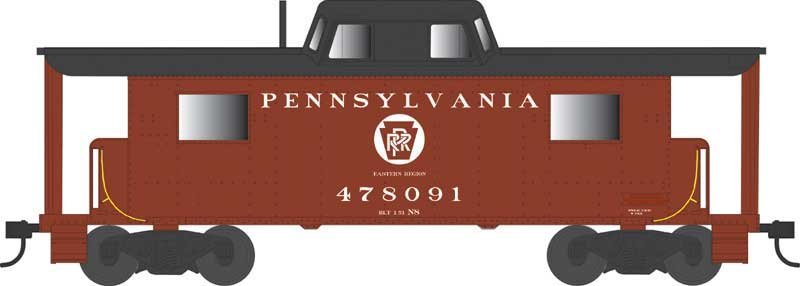 PRR Class N8 Steel Center-Cupola Cabin Car (Caboose) - Ready to Run -- Pennsylvania Rai, HO, Bowser Manufacturing Co. 43425