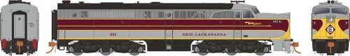 Alco PA1 - Standard DC -- Erie Lackawanna 852 (gray, maroon, yellow), HO, Rapido Trains Inc 23047