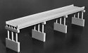 Modern Highway Overpass -- Kit - 150′ Scale w/4 Piers, HO, Rix Products 113
