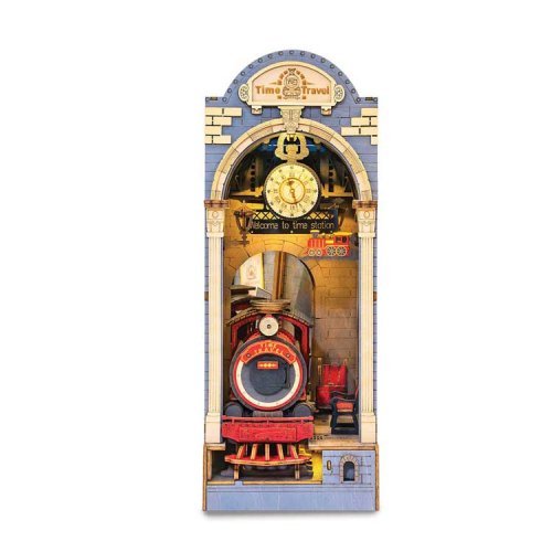 Time Travel Book Nook Shelf Insert - Kit -- Lighted 3D Puzzle, All Scales, Robotime TGB04