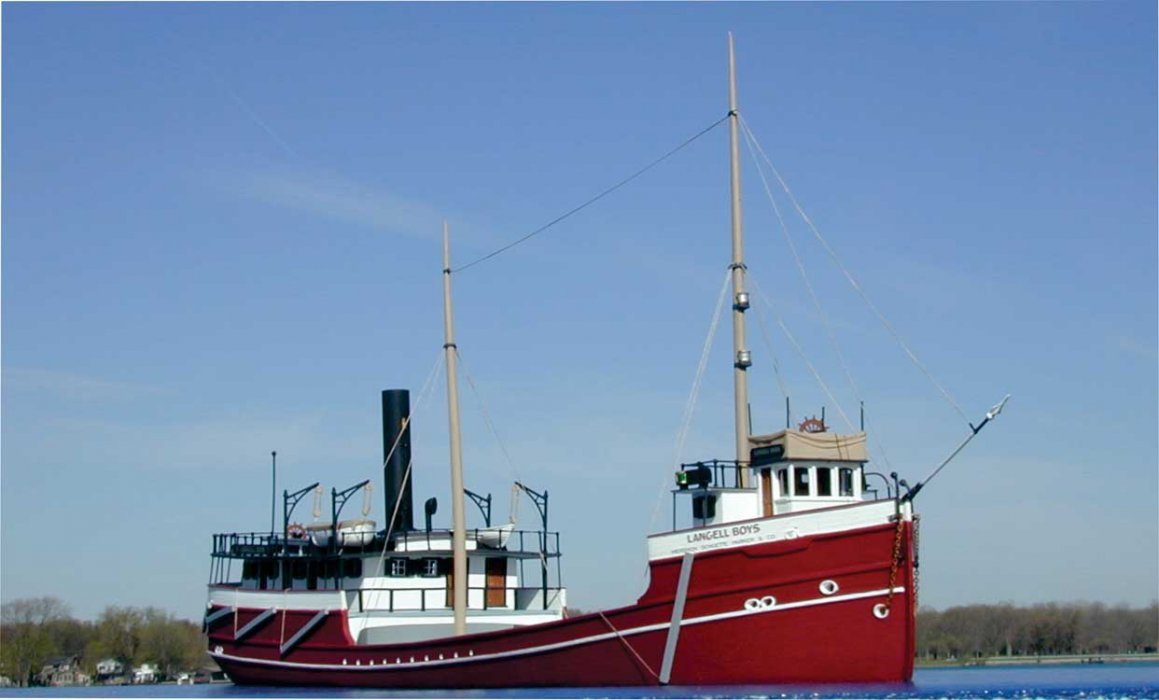 152′ Great Lakes Lumber Ship Langell Boys - Resin Kit -- Unpainted, HO, Sylvan Scale Models HO1115