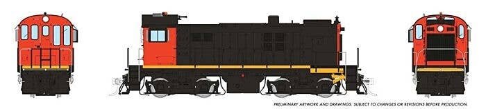 MLW S13 - Standard DC -- Painted, Unlettered (CN black, red), HO, Rapido Trains Inc 36017
