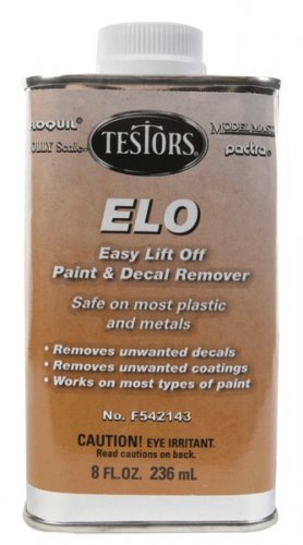 Model Master(R) - Paint & Decal Remover -- Easy Lift Off (E.L.O.) - Clear - 8oz 237mL, All Scales, Testor Corp F542143