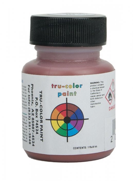 Sprayable Matte Paints - 1oz 29.6mL -- Brownish-Red Brick, All Scales, Tru-Color Paint 427