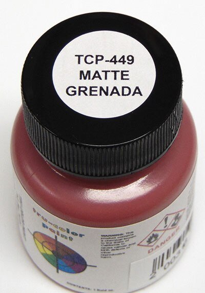 Sprayable Matte Paints - 1oz 29.6mL -- Exterior Wall - Granada, All Scales, Tru-Color Paint 449