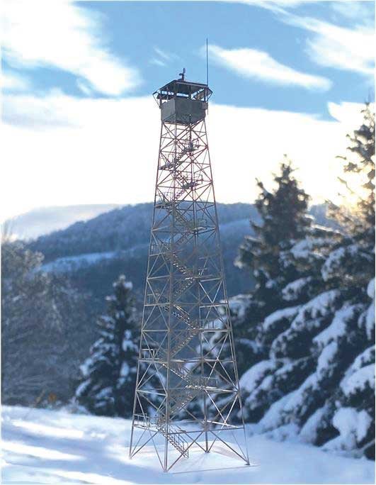 Fire Tower - Etched-Brass Kit -- 2 x 2 x 8′ 5.1 x 5.1 x 20.3cm, N, The N Scale Architect 96708