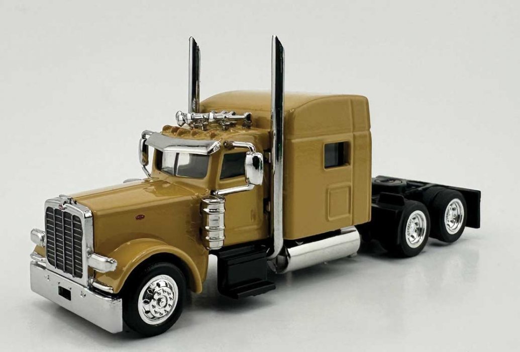 Peterbilt Sleeper Cab Tractor Only - Assembled -- Cat Yellow, HO, HO Logistics Replicas 38910
