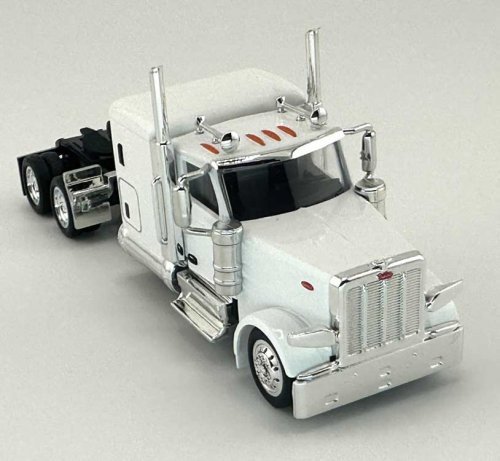Peterbilt 589 72′ Sleeper-Cab Semi Tractor - Assembled -- White, HO, HO Logistics Replicas 589074
