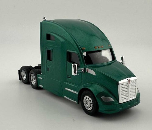 Kenworth T-680 Sleeper-Cab Semi Tractor - Assembled -- Metallic Green, HO, HO Logistics Replicas 68005