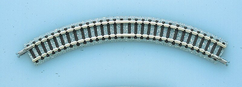 Mini Curved Track C140 - Fine Track -- 5-1/2′ 140mm Radius, 2 Each 30 & 60 Degree Sections, N, TomyTec Co LTD 1112