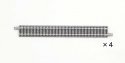 Straight Track S140 - Fine Track -- 5-1/2′ 140mm pkg(4), N, TomyTec Co LTD 18018