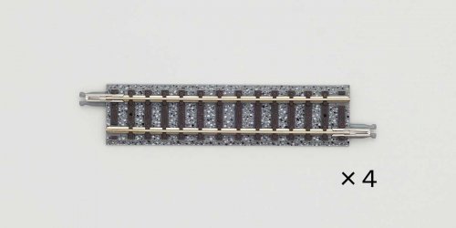 Straight Track S72.5 - Fine Track -- 2-7/8′ 72.5mm pkg(4), N, TomyTec Co LTD 18032