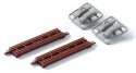 Through Girder Bridge 2-Pack - Fine Track -- Red, 2.75′ 70mm, N, TomyTec Co LTD 3247