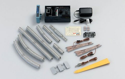My Plan NR-PC A+B Track Starter Set - Fine Track -- 22 x 66′ 56 x 168cm Oval w/Siding, Power Pack, N, TomyTec Co LTD 90950