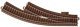 C-Track - Curved - Right Turnout - 30 Degrees -- Radius: 14-3/16′ 360mm, HO, Trix 62672