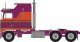 1970s Kenworth K100 Salem Tractor w/Aerodyne Sleeper Cab - Assembled -- Burgundy, Orange, N, Trainworx Inc 41063