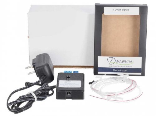 DVTSTC3-2 Turnout Signal Snap Twin Coil 3-Wire Switch Machine -- Kit Includes 3 Dwarf Signals, Controlle, N, Dwarvin TSTC32