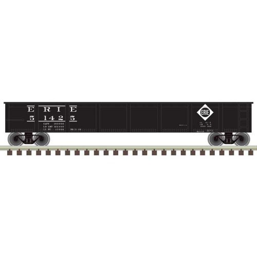 42′ Steel Gondola w/Cement Container Load - Ready to Run - Master(R) -- Erie 51631 (black, white), N, Trainman 50006755