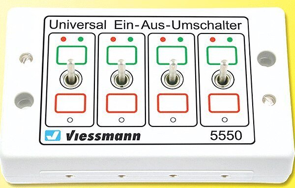 Universal On-Off-Changer Switch -- Use for Lights, Block Control, Signals Etc., All Scales, Viessmann Modellspielwaren 5550