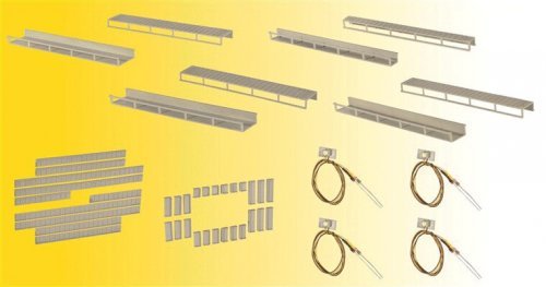 Floor-Mount Interior Light Starter Set w/Adjustable Frames -- White LEDs, HO, Viessmann Modellspielwaren 6045