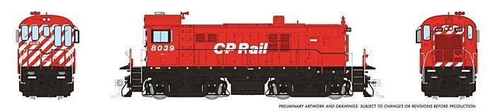 MLW S23 - Standard DC -- Canadian Pacific 8039 (Action Red, white, 8′ Stripes, No Multimark), HO, Rapido Trains Inc 36115