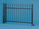 Iron Fence -- Black, Approximately Length: 74-3/4′ 190cm, HO, Vollmer Gmbh 45007