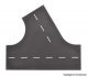 Weathered Asphalt Street 60-Degree Intersection - Stone Art -- 8-11/16 x 7-11/16′ 22 x 19.5cm, HO, Vollmer Gmbh 48264