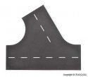 Weathered Asphalt Street 60-Degree Intersection - Stone Art -- 8-11/16 x 7-11/16′ 22 x 19.5cm, HO, Vollmer Gmbh 48264