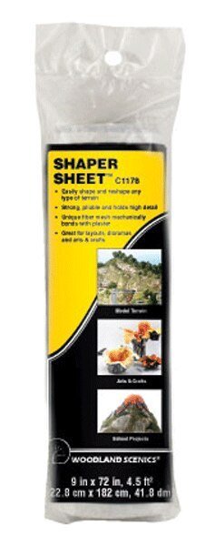 Shaper Sheet(TM) -- Roll - 9 x 72′ 22.9 x 183cm, All Scales, Woodland Scenics 1178
