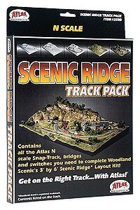 Scenic Ridge(R) Track Pack -- Use with 785-1482 3 x 6′ Scenic Ridge Layout, N, Woodland Scenics 1182