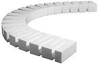 Risers - SubTerrain System -- 1/2` x 2` 1.3 x 61cm pkg(4), All Scales, Woodland Scenics 1406
