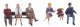 Bus Stop People - Scenic Accents(R) -- pkg(6), HO, Woodland Scenics 1861