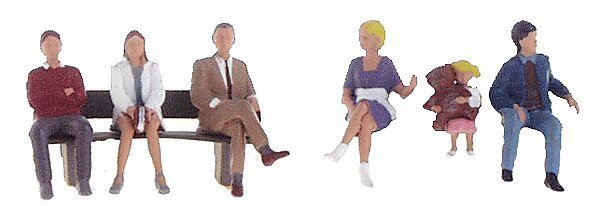 Bus Stop People - Scenic Accents(R) -- pkg(6), HO, Woodland Scenics 1861
