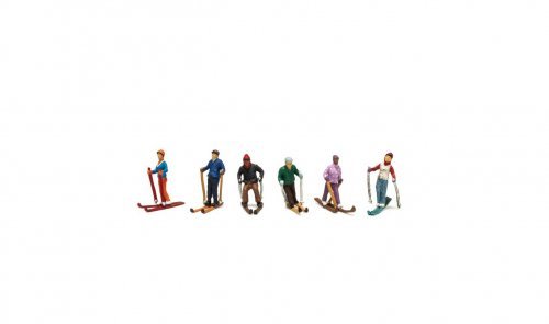 Scenic Accents(R) -- Snow Skiers pkg(6), HO, Woodland Scenics 1967