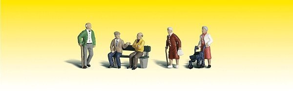 Scenic Accents(R) Figures -- Senior Citizens pkg(6), N, Woodland Scenics 2201
