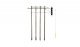 Pre-Wired Poles - Utility System -- Single-Crossbar, HO, Woodland Scenics 2265