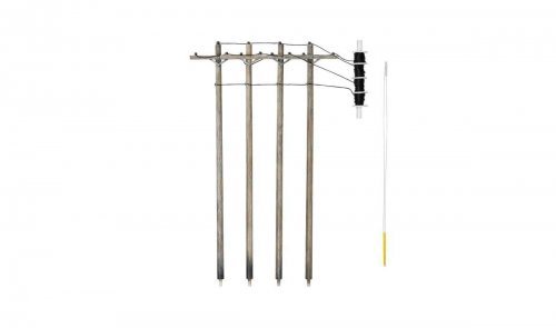Pre-Wired Poles - Utility System -- Single Crossbar, O, Woodland Scenics 2280