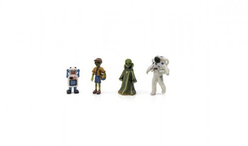 Find Me Figures Scenic Accents(R) -- Science Fiction (Sci-Fi) Figures pkg(4), N, Woodland Scenics 2870
