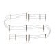 Barbed Wire Fence - Kit with Gates, Hinges & Planter Pins -- Total Scale Length: 192′ 58.5m, HO, Woodland Scenics 2980