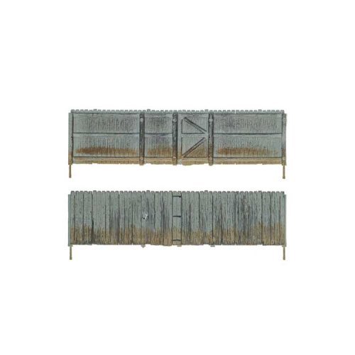 Privacy Fence - Kit with Gates, Hinges & Planter Pins -- Total Scale Length: 192′ 58.5m, O, Woodland Scenics 3005