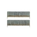 Privacy Fence - Kit with Gates, Hinges & Planter Pins -- Total Scale Length: 192′ 58.5m, O, Woodland Scenics 3005