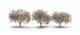 Blossoming Cherry Trees - Woodland Classics(R) -- 1-3/4 to 2-1/4′ 4-7/16 to 5.7cm Tall , All Scales, Woodland Scenics 3594