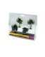 Scene-A-Rama(TM) Diorama Trees -- Deciduous Trees pkg(4) - 2 to 2-1/2′ 5.1 to 6.4cm Tall, HO, Woodland Scenics 4150
