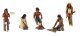 Native Americans Figures - Scene-A-Rama(R) -- pkg(5), All Scales, Woodland Scenics 4443