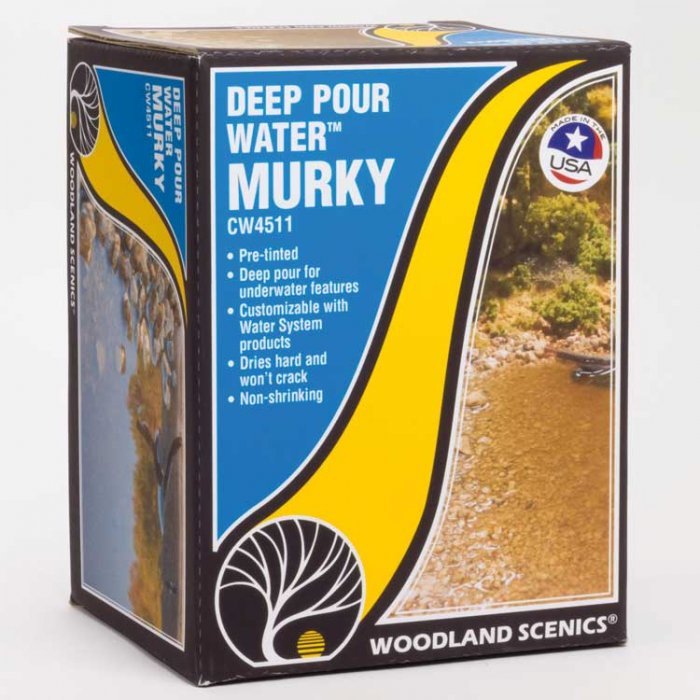Deep Pour Water(TM) - Water System - 12oz 355mL -- Murky, All Scales, Woodland Scenics 4511
