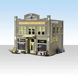 Harrison`s Hardware - Built & Ready(R) Landmark Structures(R) -- Assembled - 2-1/2 x 1-31/32` 6., N, Woodland Scenics 4921